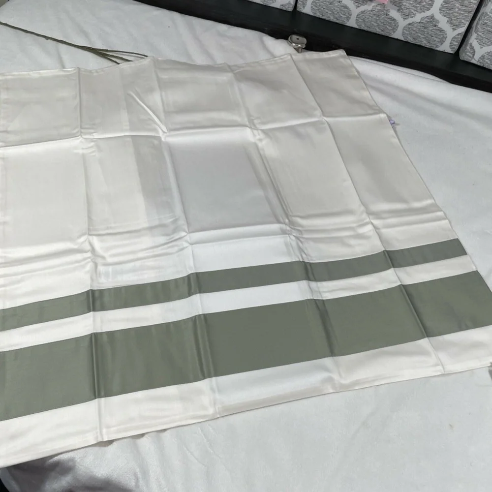 NIB [ 1 Euro ] Pillow Sham for Frette At Home Brenta in Ivory‎ / Sage Green